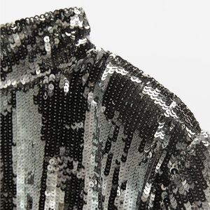 Zara fringed sequin cape